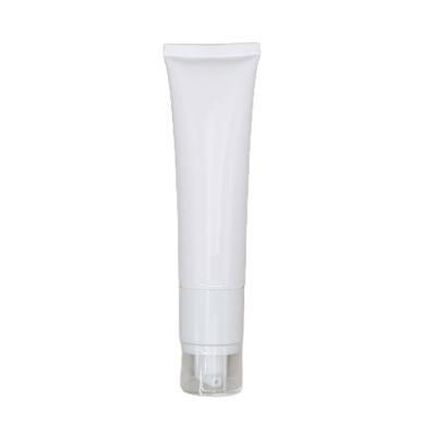 China 1.6 oz 50ml Cc Cream Tube Bb High Quality Plastic Soft Cosmetic Pump Airless For Sunblock Sunscreen Gold Glow Beauty Balm for sale