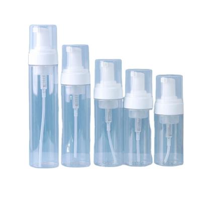 China NEW Plastic Foam Pump Bottle 100ml 150ml 200ml 250ml Pet Blue White Clear Clear Empty Plastic Foam Facial Detergent Foam Pump Bottle for sale