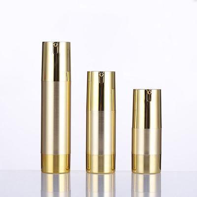 China 15ml 30ml 50ml New Cosmetic Gold U Pump Airless Bottles for sale