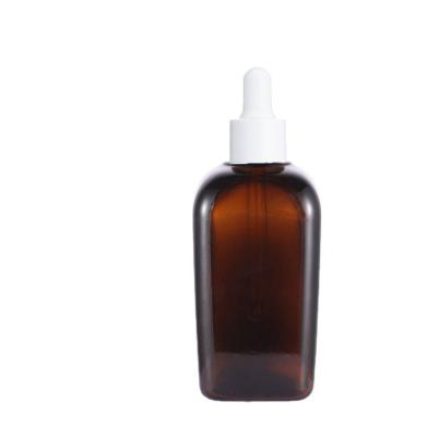 China Wholesale 10ml 20ml 30ml 50ml Square 100ml Cosmetic Amber Dark Glass Dropper Bottle White Lid for sale