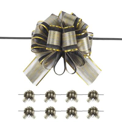 China Plastic Bowknot 3*120cm Decoration Christmas Gift Ribbon Pull Hangers With Ribbon For Wedding Party for sale