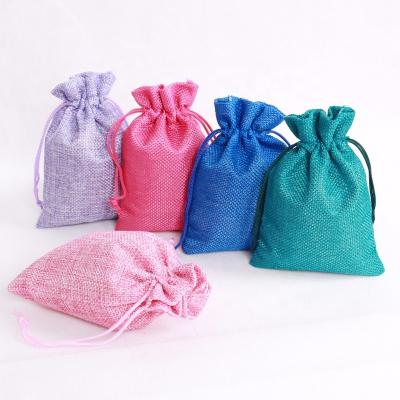 China Handmade Recyclable Jute Drawstring Bags For Beam Hessian Burlap Coffee Christmas Jewelry Soap Wedding Favor Gift Packaging Bags for sale