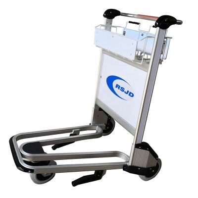 China Airport Train Station Hotel Baggage Baggage Trolley Soundproof Aluminum Trolley With Brake for sale