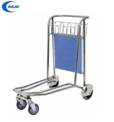 China Tools Stainless Steel 4 Wheel Airport Trolley Cart Without Brake for sale