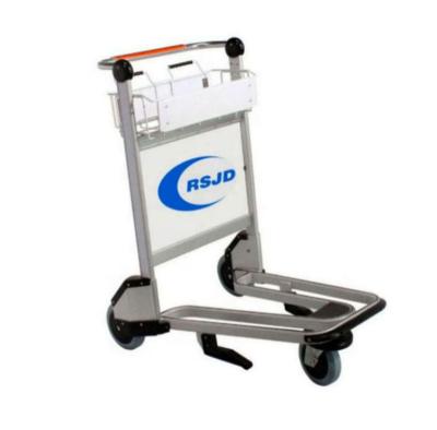 China Unfolding Airport Ground Passenger Service Aluminum Luggage Trolley Cart for sale