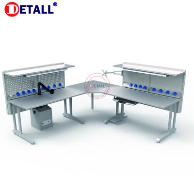 China Industrial Workshop Detall ESD Garage Corner Workbench for sale