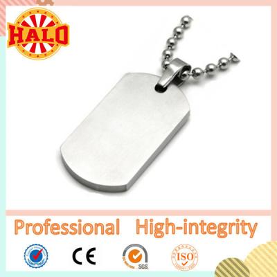 China High-quality stainless steel blank dog tag with ballchain for sale