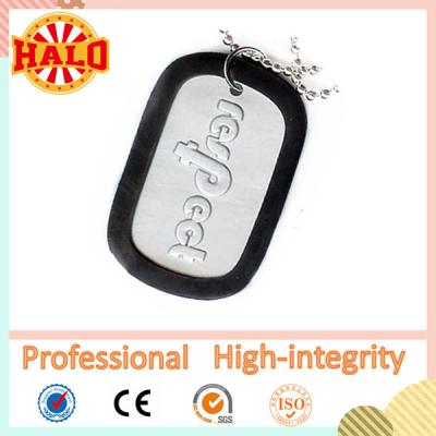 China Logo engraved metal silicone dog tag silencer dog tag blanks for sale