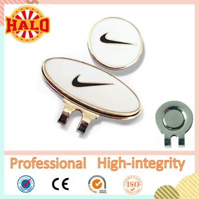 China Metal Hard enamel Magnetic Golf Ball Marker With Hat Clip for sale