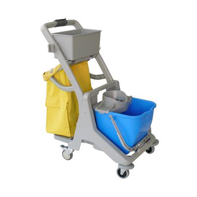 China 25L Muti-Task Mini Cleaning Round Mop Bucket Viable Customized Professional Plastic Wringer Trolley for sale