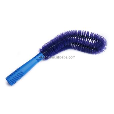 China Best Selling Sustainable Easy Use Plastic Curved Blue Color Household Dust Pipe Cleaning Brush for sale