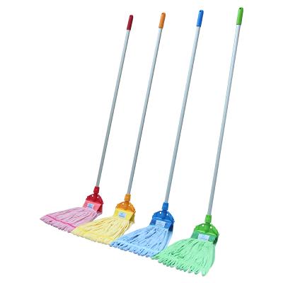 China ISSA Sustainable Dry And Wet Use 210g Cotton Floor Cleaning Kentucky Green Floor Cleaning Mop With Handle for sale