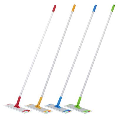 China New Style Sustainable High Quality Quick Connect Holder Handle Microfiber Replacement Sleeve Aluminum Household Floor Cleaning Flat Mop for sale