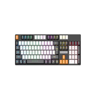 China New 104 Key Anti-ghosting Waterproof Mechanical Gaming Keyboard Anti-static RGB Laptop Keyboard with Multimedia Function Keys for sale