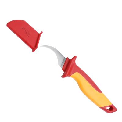 China VDE High Quality Non-variable DIY Tool Cutting Insulated Sickle Shape Blade Cable Main Knife for sale