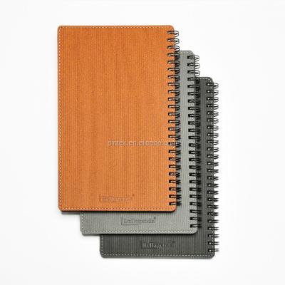 China FSC Back Pocket Sprial Limit PU Spiral Notebook for sale