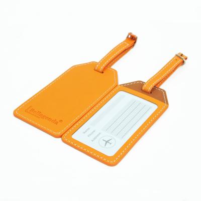 China 2 Tone PU Quilting Multicolor Leather PU Airplane Travel Luggage Tag for sale