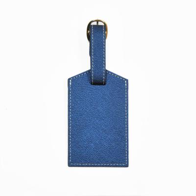 China Low MOQ Saffiano Deboss Luxury Custom PU Leather Travel Luggage Accessories Bag Name Tag Luggage Tag for sale