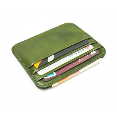 China Japan style high quality slim minimalist PU leather credit card holder for women for sale