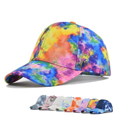 China COMMON Wholesale Hot Sale Women's Gorra Tie Dye Baseball Hat High Quality Tie Dye Baseball Cap For Men for sale