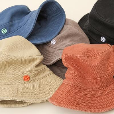 China Sun Protection Wholesale Summer Hot Sale Adult Embroidered Washed Cotton Bucket Hat Plain Bucket Hat Designer Fisherman's Hat Bucket Hat for sale