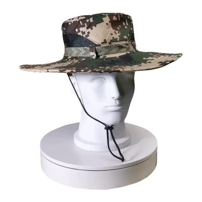 China Wholesale Outdoor Sun Protection 2022 Summer Sombrero De Camuflaje Sombreros De Playa Wide Brim Bucket Hat for sale