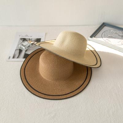 China Wholesale Picture Summer Ladies Women Beach Sun Protection Hat Wide Brim Floppy Straw Hat for sale