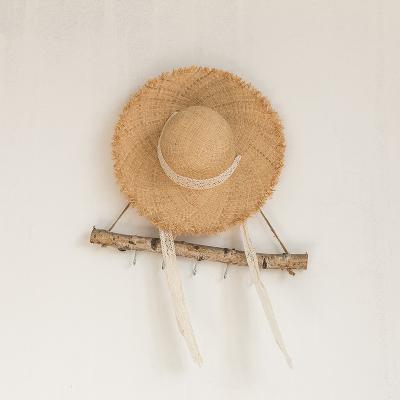 China New ladies wide brim lace ribbon straw sun hats beach character summer women raffia straw hat for sale