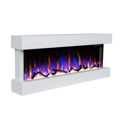 China RV New Design China 50 Inch 3 Side Wall Mounted Floating Electric Fireplace Mantel Fits Home Heating Appliances for sale