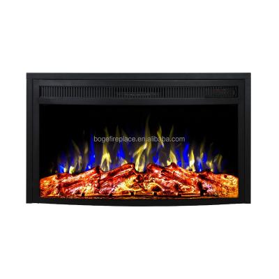 China Household Classic Flame Linear Electric Fireplace Insert With Large Logs for sale