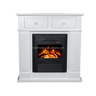 China Household Modern Insert Electric Fireplace Wood Burning Heater With Mantel for sale