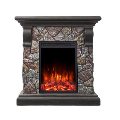 China Household 18 Inch New Design Small Cheap Insert Fireplace With MgO Stone Mantel for sale