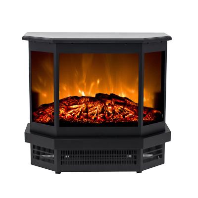 China Log Flame Fireplace Heater 2019 New 3 Side Electric Freestanding Fireplace for sale