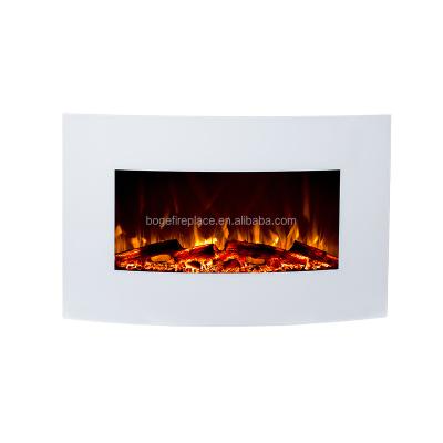 China Indoor Household Wall Decorative Curved Electric Fireplace Heater With Artificial Fire, 220V Electric Fireplace for sale