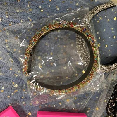 China Luxury Gem Baroque Rhinestone Crystal Hairband Headbands For Women Diamond for sale