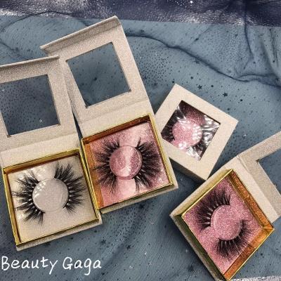 China Luxurious 100% Handmade Feather Faux Mink Eyelashes With Custom Packaging for sale