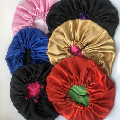 China Logo Acceptable Hottest Selling Satin Hair Hoods Sleep Hoods With Custom Logo For Long Braid for sale