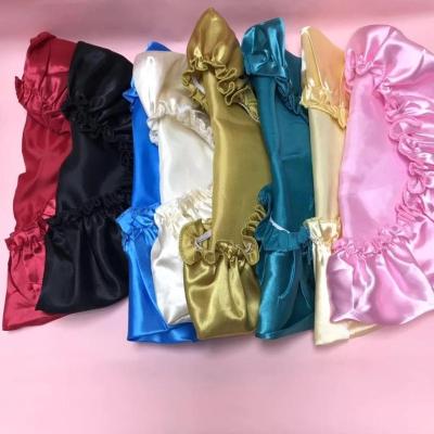 China Wholesale High Quality Logo Women Accessories Lady Satin Hood Sleep Night Hair Care Protective Cover Acceptable for sale