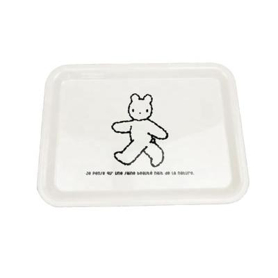 China High Quality Sustainable Hot Pot Restaurant Plastic Melamine Cute Tray , Snack Serving Tray Melamine for sale