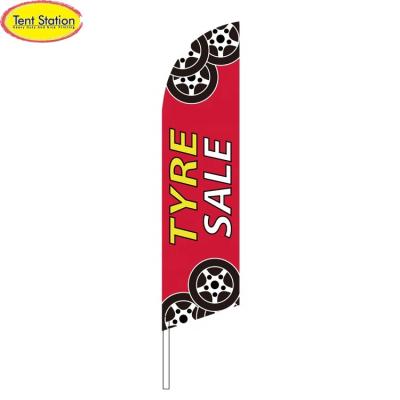 China Health Care Institutes Wholesale 2.8m 3.4m 4.5m and 5.5m Height Feather Flying Flag /Advertising Beach Flag for sale