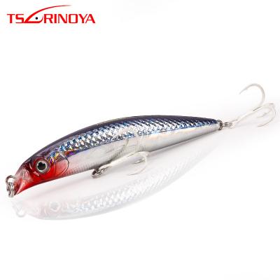 China ABS Plastic TSURINOYA Fishing Lure DW18 90mm Bait 10g Minnow Lure Depth 0.5m Artificial Floating Pike Hard Fishing Lure for sale