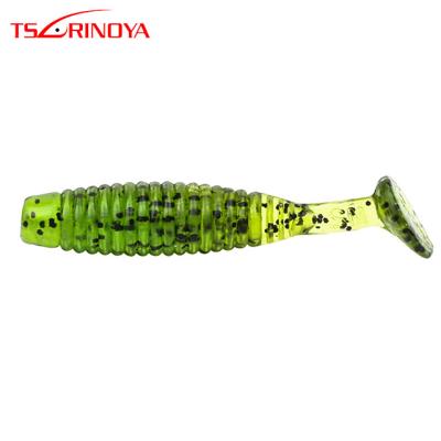 China Tsurinoya PVC Soft Lure R42 T Tail Fishing Worm Baits 45mm 1.4g/60mm Soft Lure 3.2g Artificial Groundbait PVC Material for sale