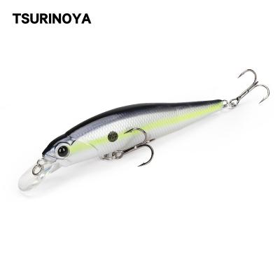 China Plastic ABS TSURINOYA Jerkbait DW101 77mm 8.5 Suspension Minnow Fishing Lure 77SP Baits Motion Pike System Artificial Hard Fishing Wobbler for sale