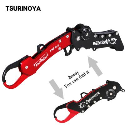 China TSURINOYA HERCULES High Strength Aluminum Alloy Fish Pliers Handle Universal Portable Fishing Lip Collapsible Plier Fishing Tool for sale