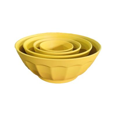 China Unbreakable Round Bamboo Fiber Fruit Salad Bowl Eco - Friendly Sustainable With Custom Design for sale