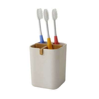 China Viable New Design Creative Natural Bamboo Fiber Toothbrush Luxury Pen Box Holder for sale