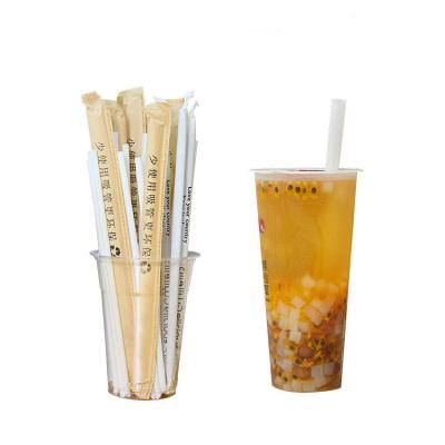 China PLA Disposable Biodegradable Disposable Drinking Straw Eco Friendly Products Recyclable Bendable Straws 6mm 12mm Straw For Bars for sale