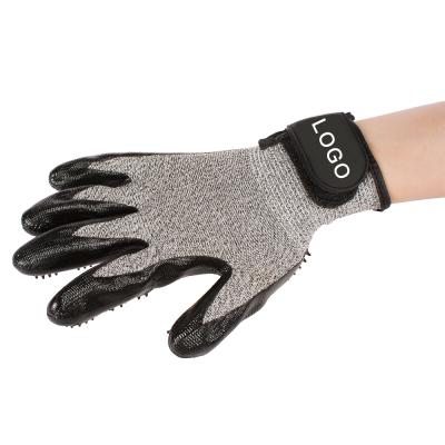 China Viable Wholesale New Fashion Dog Hair Removal Tool Eco-friendly Pet Grooming Glove for sale