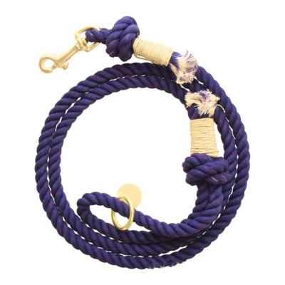 China Wholesale Custom Quick Release Multiple Color Cotton Rope Durable Dog Leash And Collar Set for sale