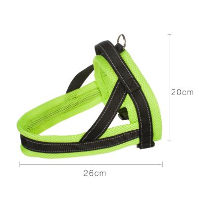 China Wholesale Adjustable Comfort Dog Vest Harness Reflective Nylon Training Leash Viable for sale